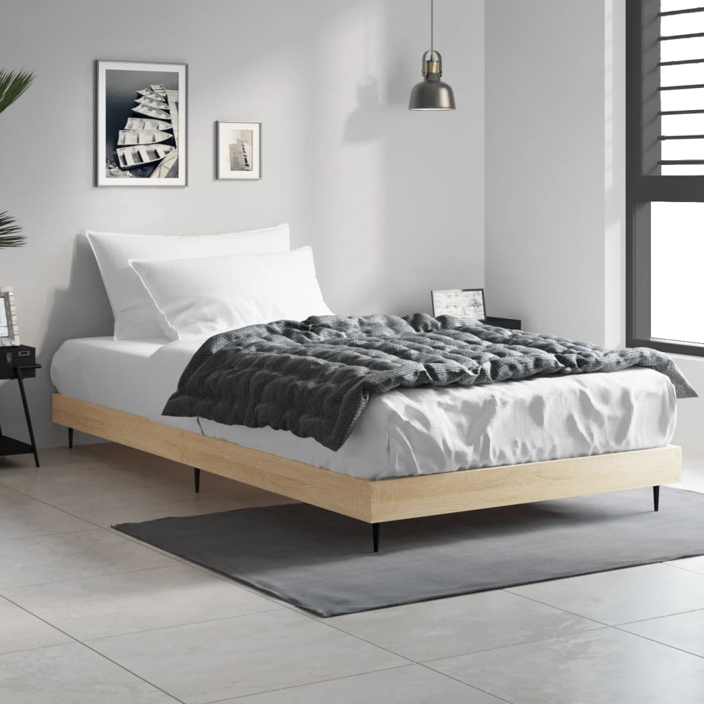 Estrutura cama s/ colchão derivados de madeira carvalho sonoma