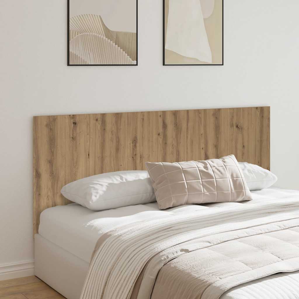 Cabeceira cama 200x1,5x80 cm deriv. madeira carvalho artisiano