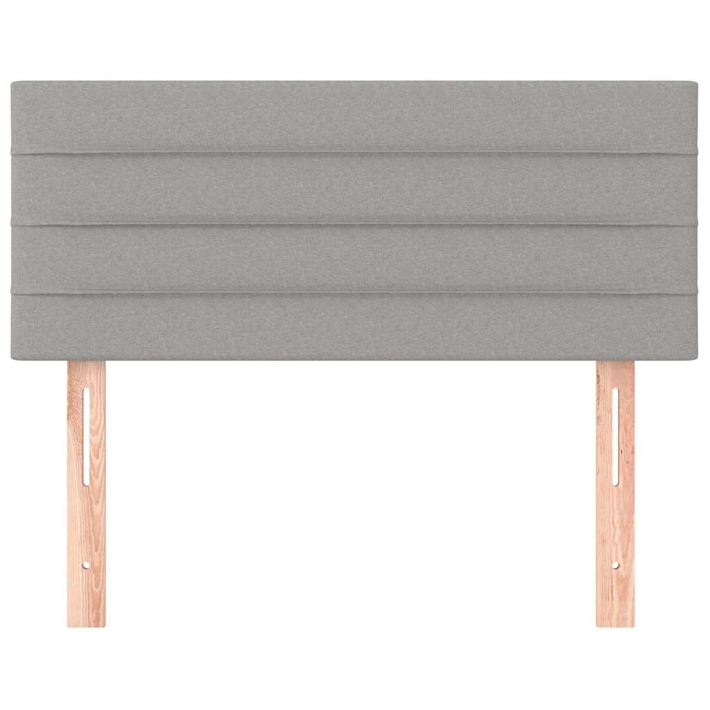 Cabeceira de cama tecido 90x5x78/88 cm cinzento-claro