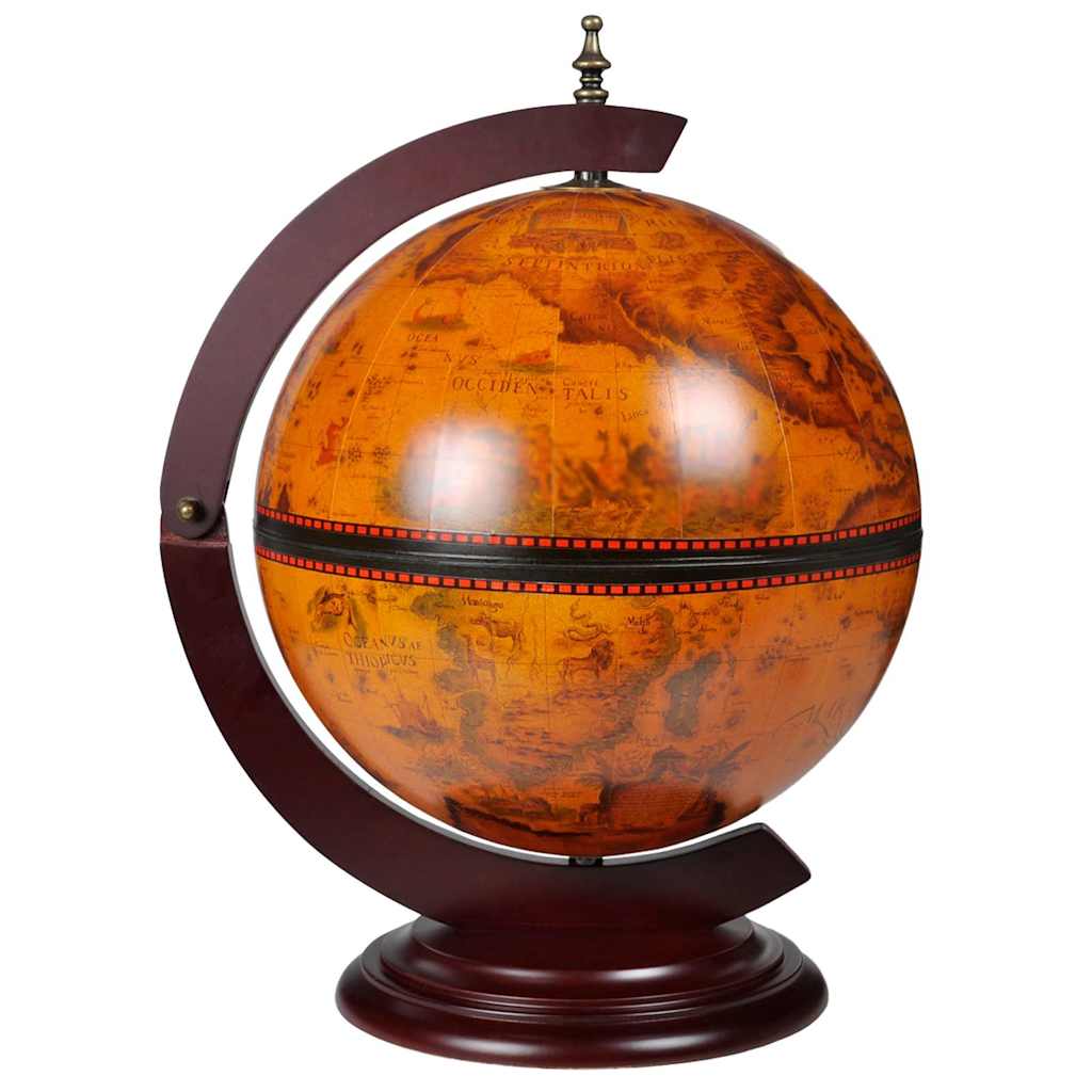 Suporte para garrafas de vinho forma de globo madeira eucalipto