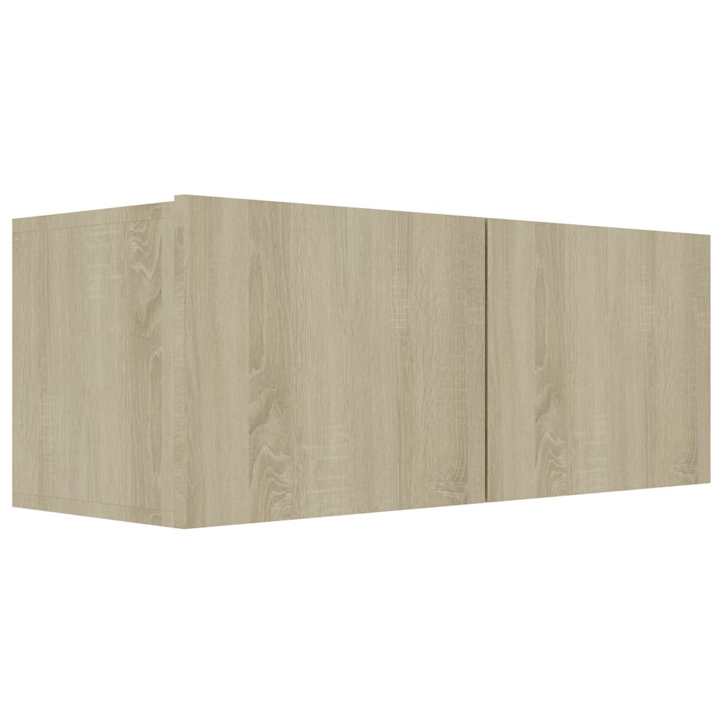4Pcs conjunto de móveis de TV derivados madeira carvalho sonoma