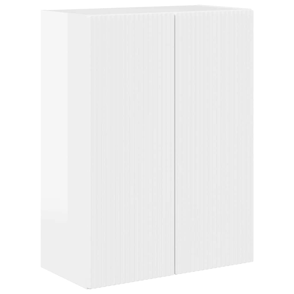 Armário de TV de parede 59,5 x 31 x 80 cm branco brilhante