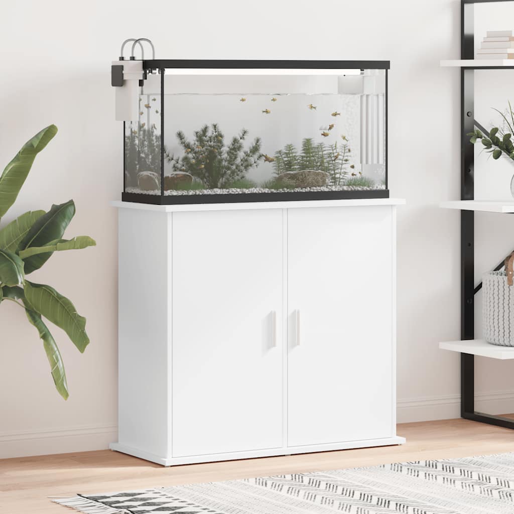 Suporte de aquário 81x36x73 cm derivados de madeira branco