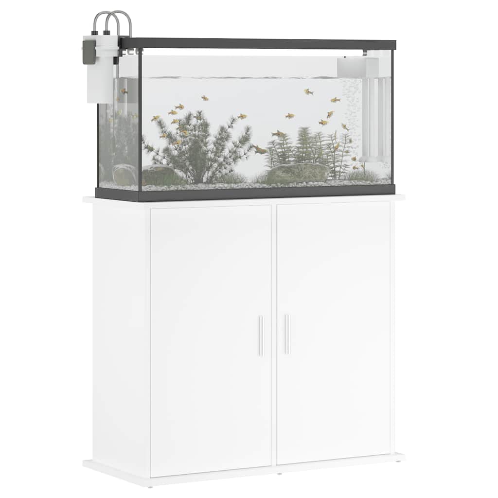 Suporte de aquário 81x36x73 cm derivados de madeira branco
