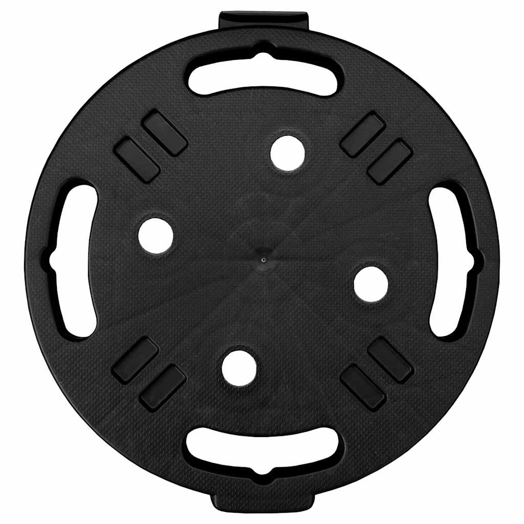 Carrinhos de plantas c/ rodas 5 pcs diâmetro 30 cm 170 kg preto