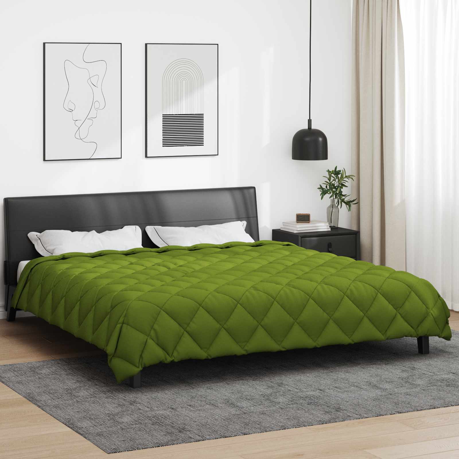 Edredom de inverno 220 x 240 cm 450 gsm verde