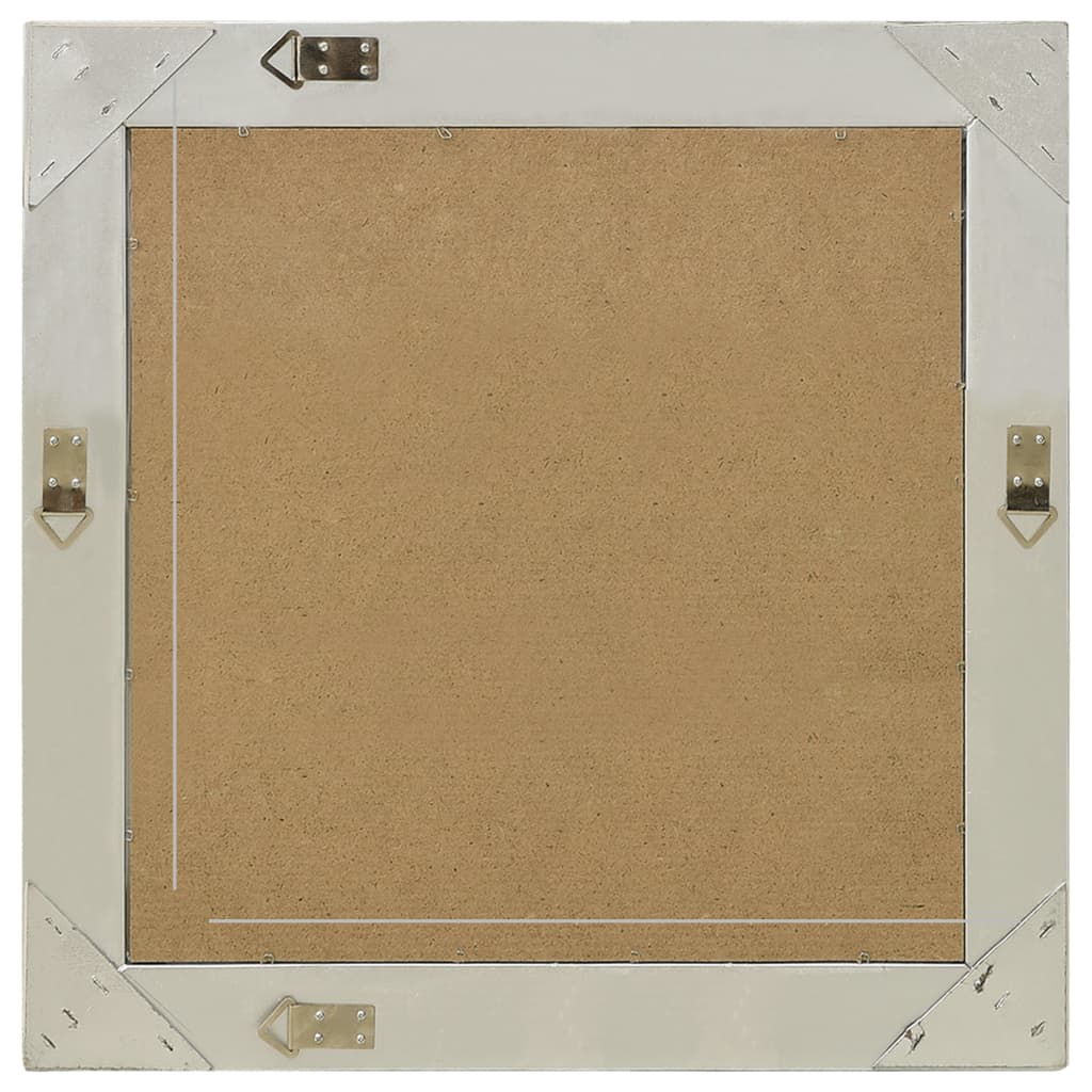 Espelho de parede estilo barroco 60x60 cm prateado
