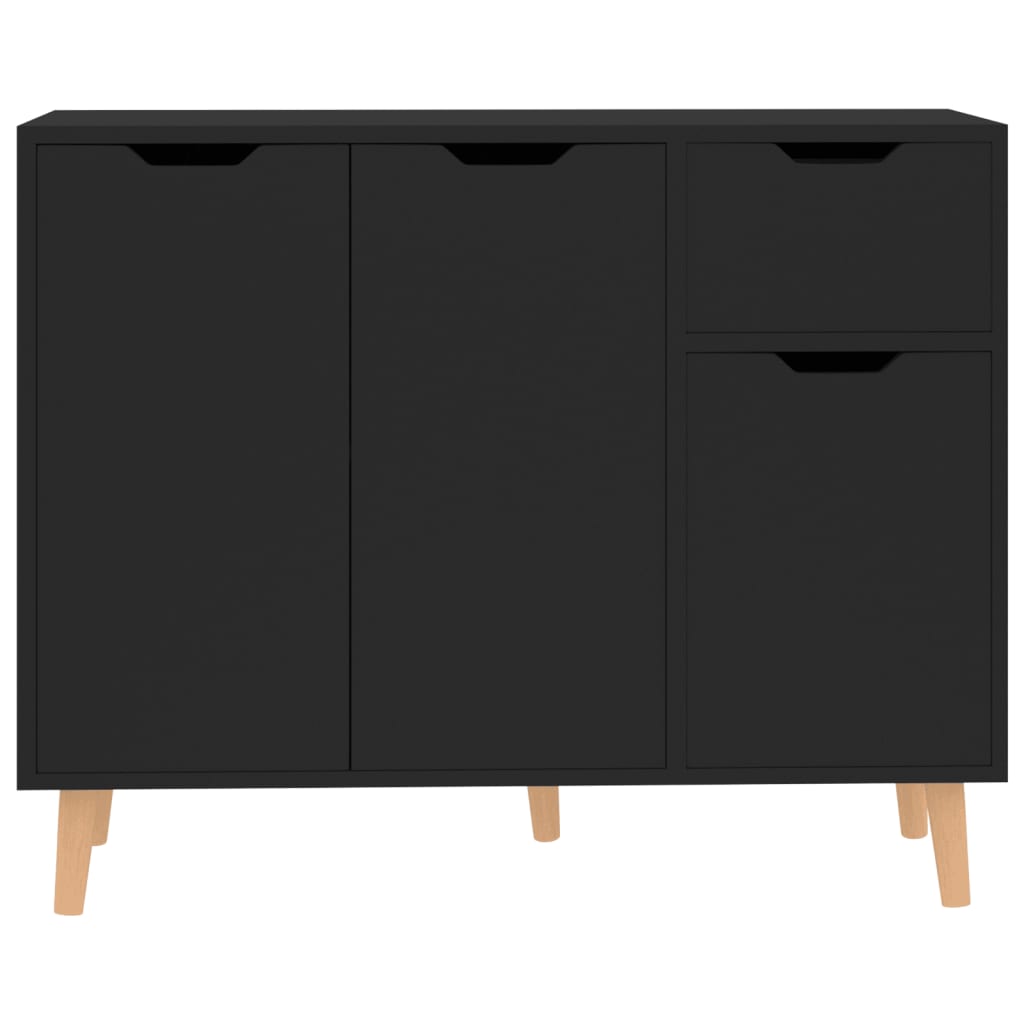 Aparador 90x30x72 cm derivados de madeira preto