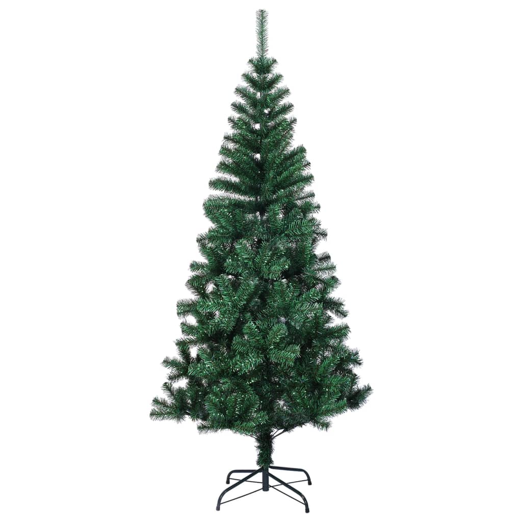 Árvore natal artificial c/ pontas iridescentes 210 cm PVC verde
