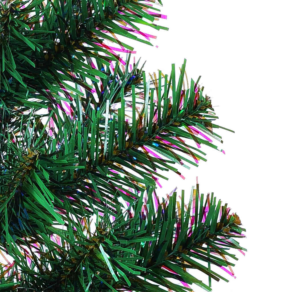 Árvore natal artificial c/ pontas iridescentes 210 cm PVC verde