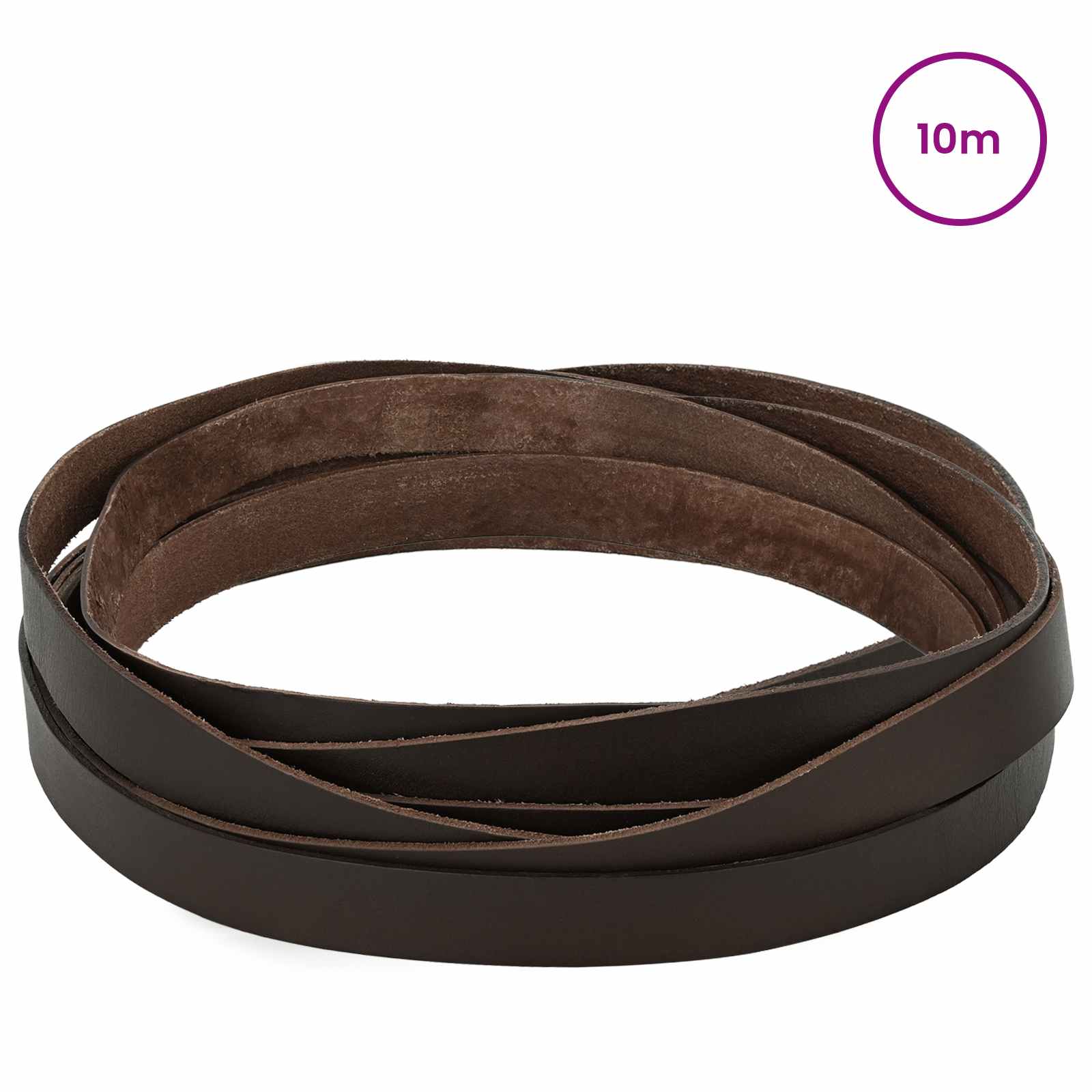 Pulseira de couro marrom escuro 1000 x 2 cm couro