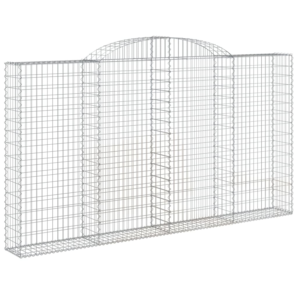 Cestos gabião arqueados 4pcs 300x30x160/180cm ferro galvanizado