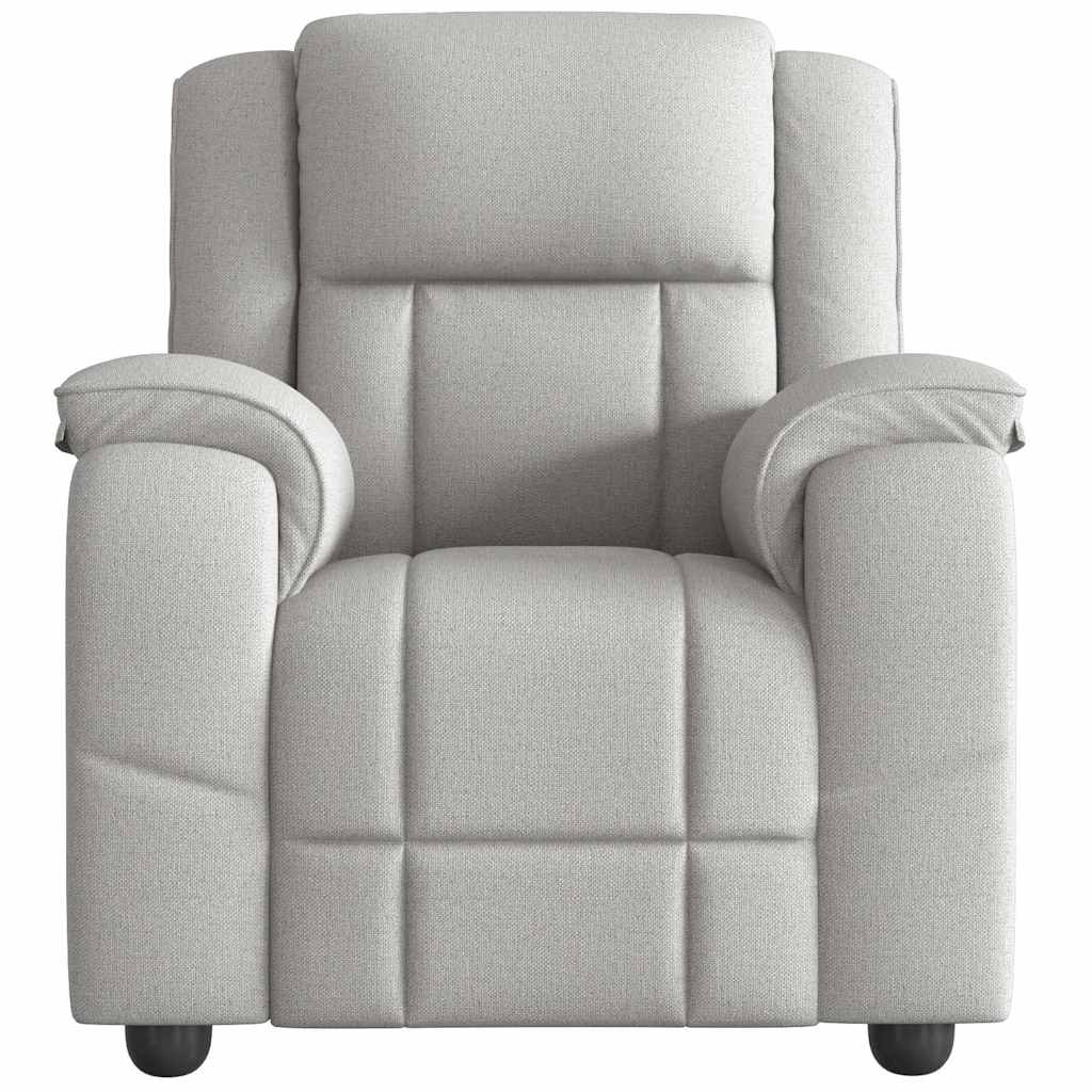 Cadeira de massagem reclinável tecido cinzento