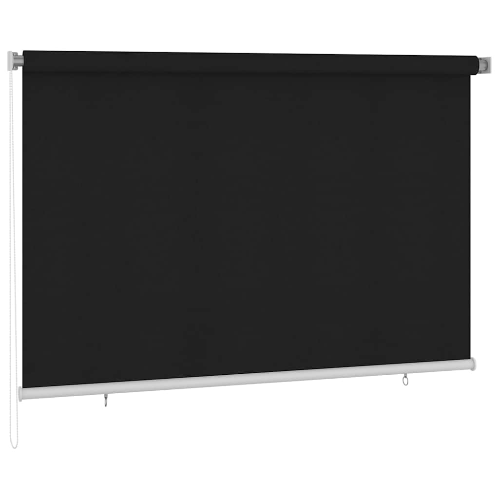 Estore de rolo para exterior 225 (l) x 140 (a) cm preto