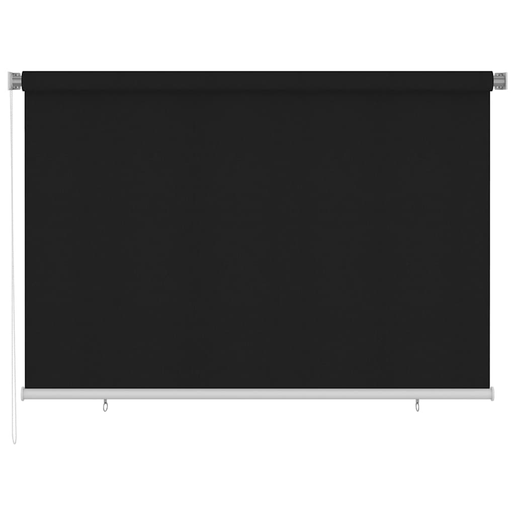 Estore de rolo para exterior 225 (l) x 140 (a) cm preto