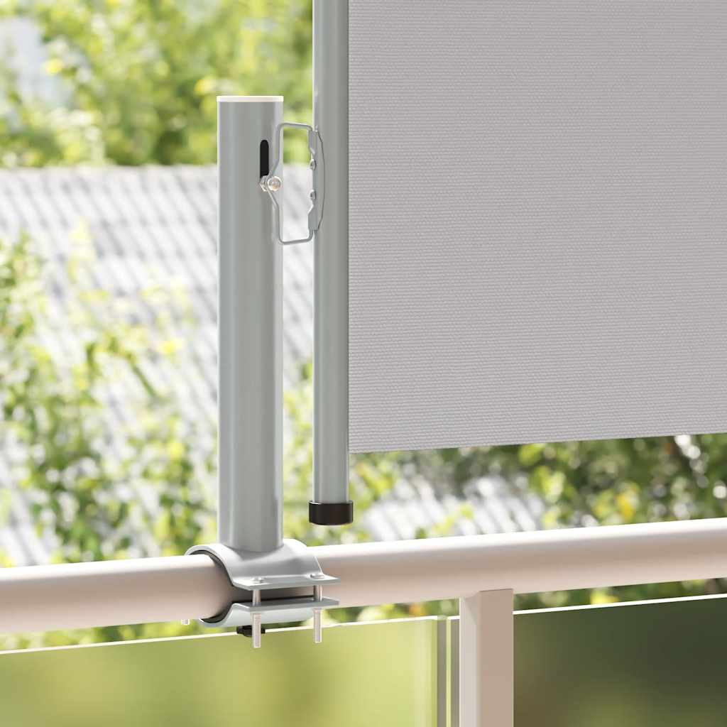 Toldo lateral retrátil para pátio 60x300 cm cinzento