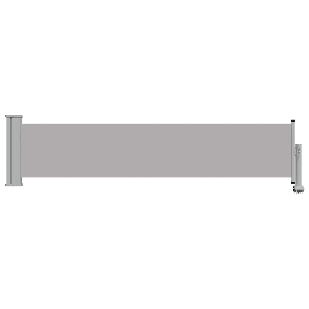 Toldo lateral retrátil para pátio 60x300 cm cinzento