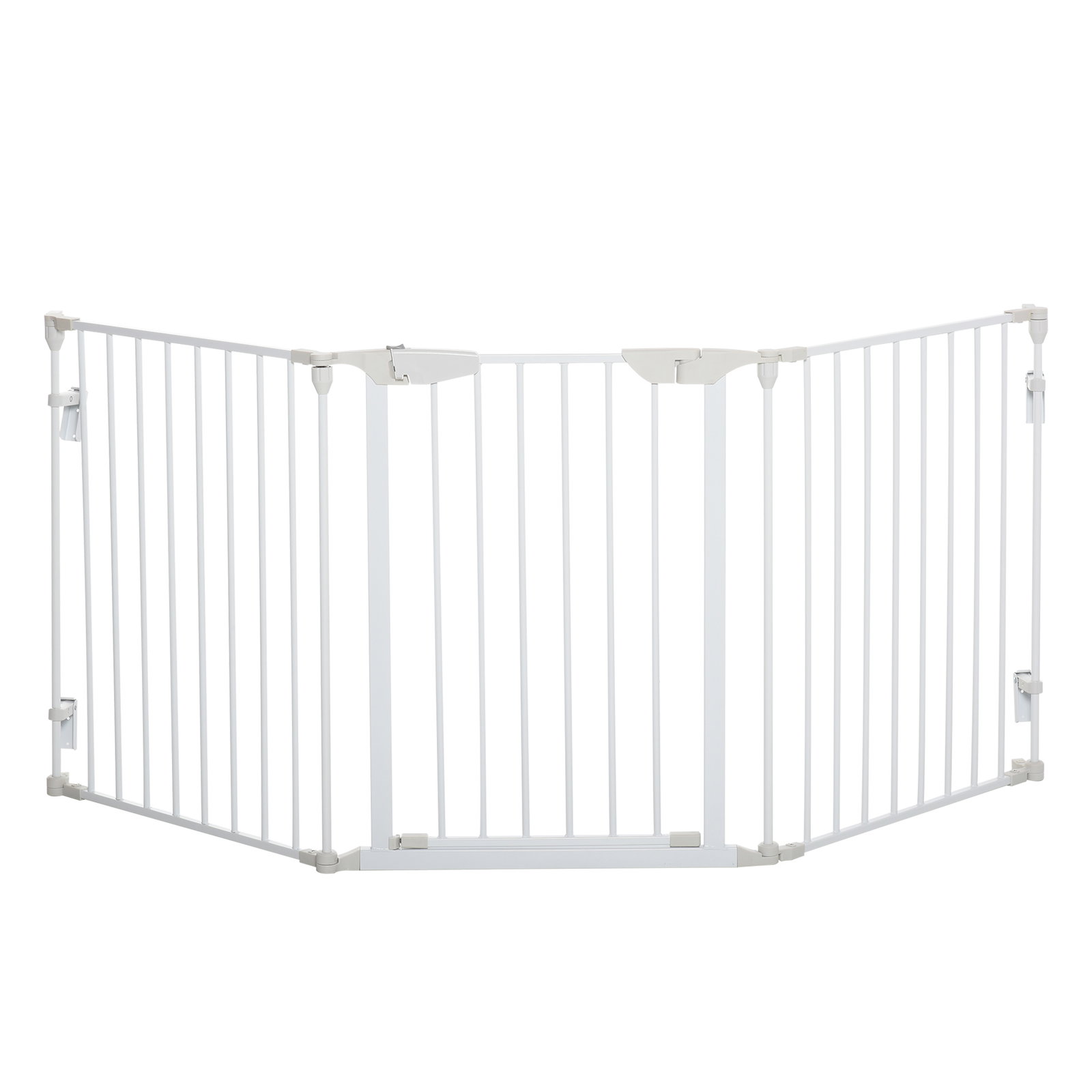 Barreira de Segurança para Animais de Estimação Barreira Dobrável de 3 Painéis 180x74,5 cm Branco