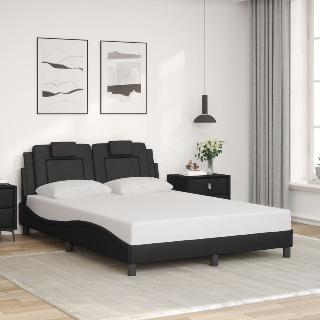 Estrutura de cama viana com LED sem colchão 120x200cm preto