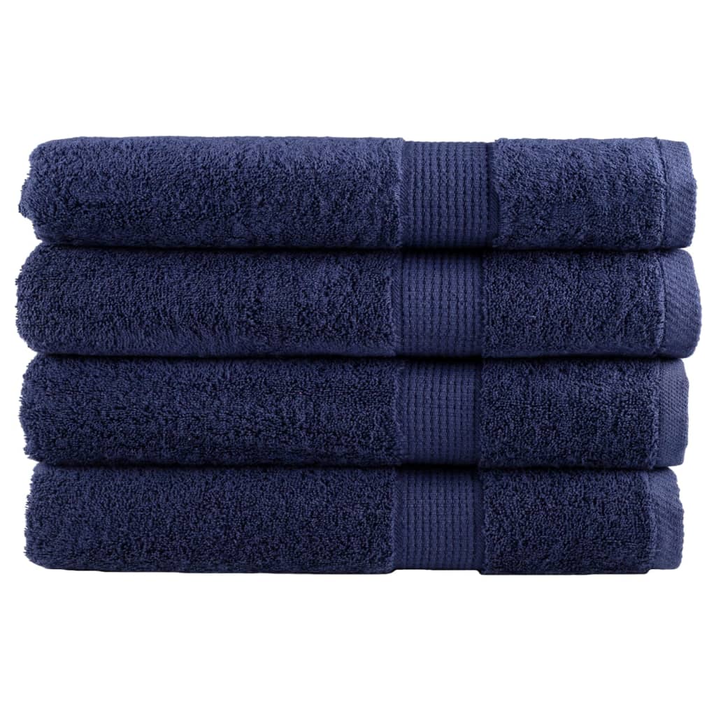 Toalhas sauna premium solund 4pcs 80x200cm 600gsm azul-marinho