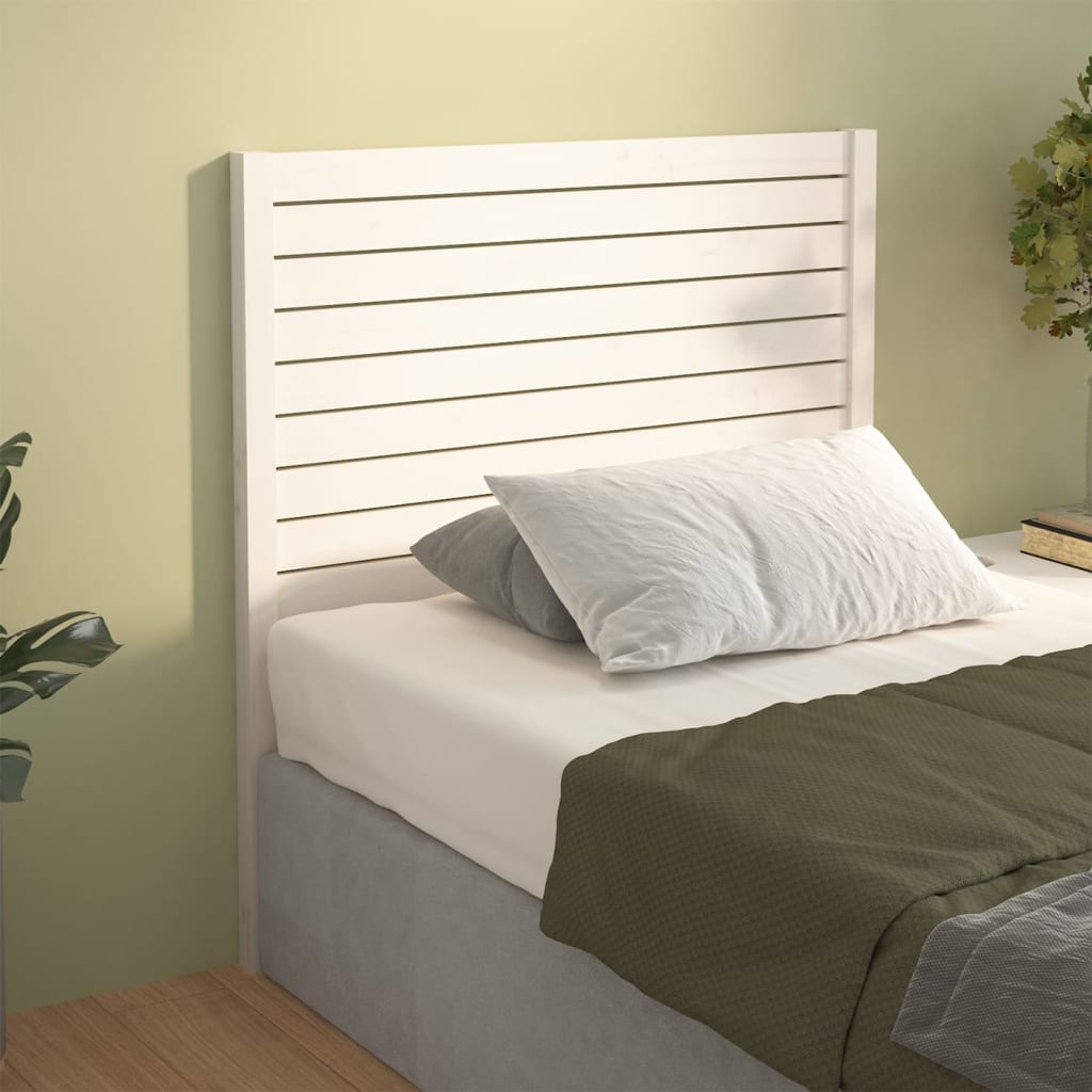 Cabeceira de cama 96x4x100 cm pinho maciço branco