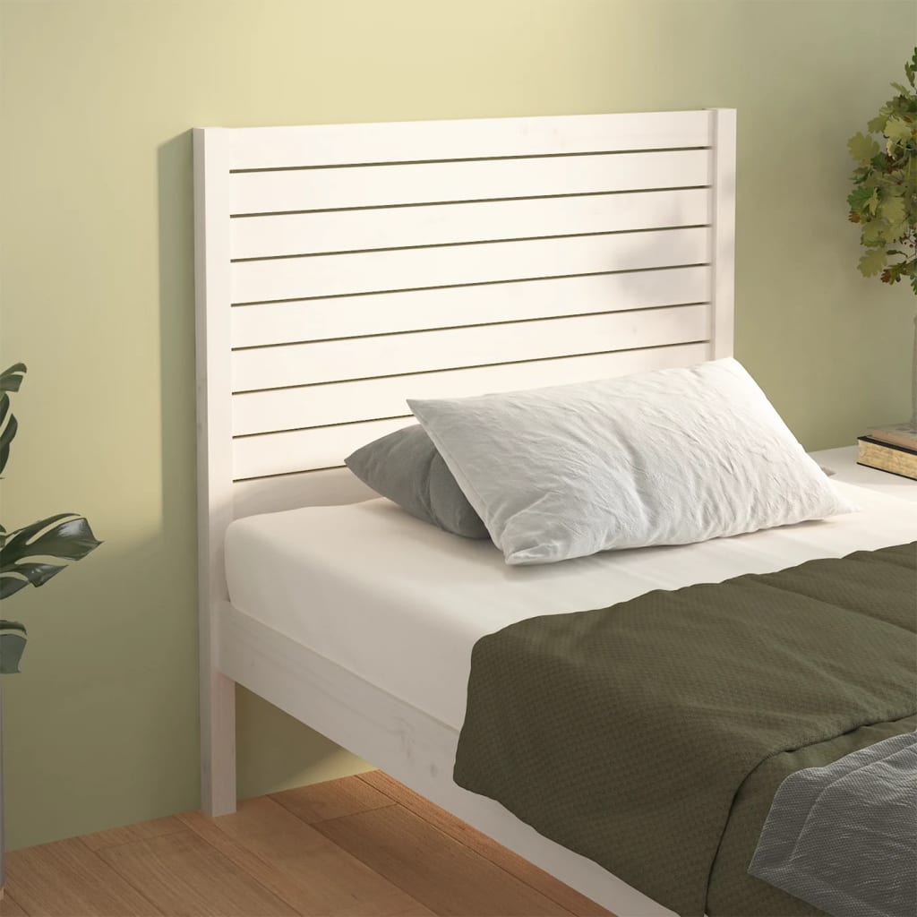 Cabeceira de cama 96x4x100 cm pinho maciço branco