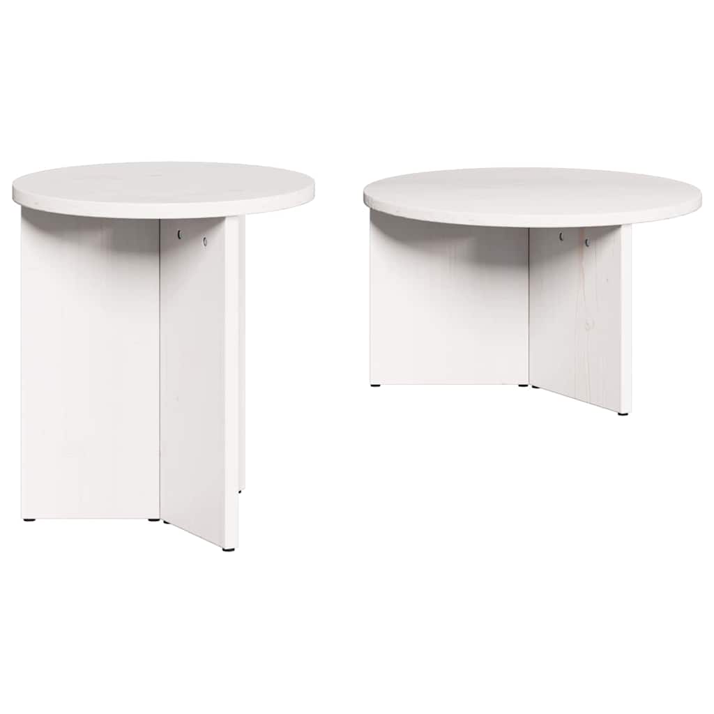 Mesa de centro 2 unid. branco 49 x 49 x 28 cm
