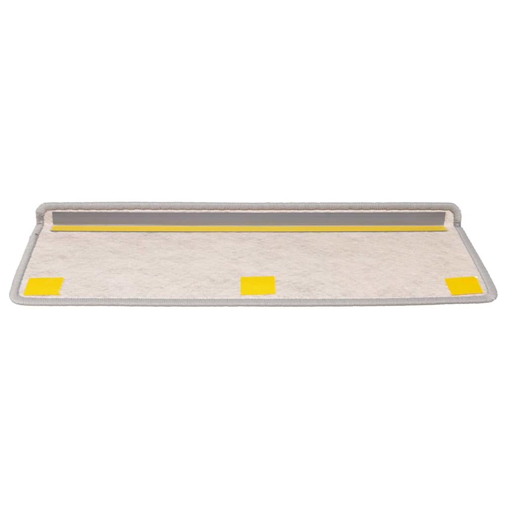 Tapetes escada adesivos aspeto sisal 30 pcs 65x21x4cm platina