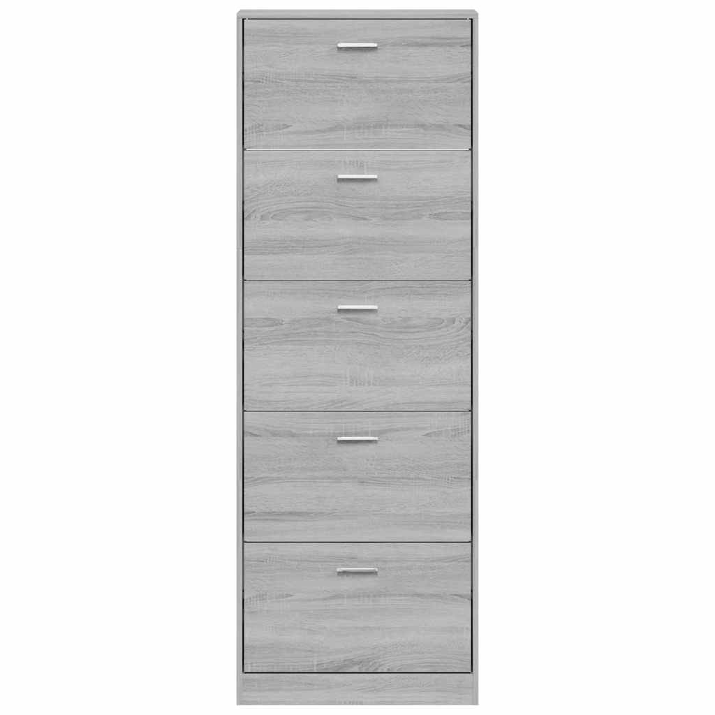 Sapateira 59x17x169 cm derivados de madeira sonoma cinza