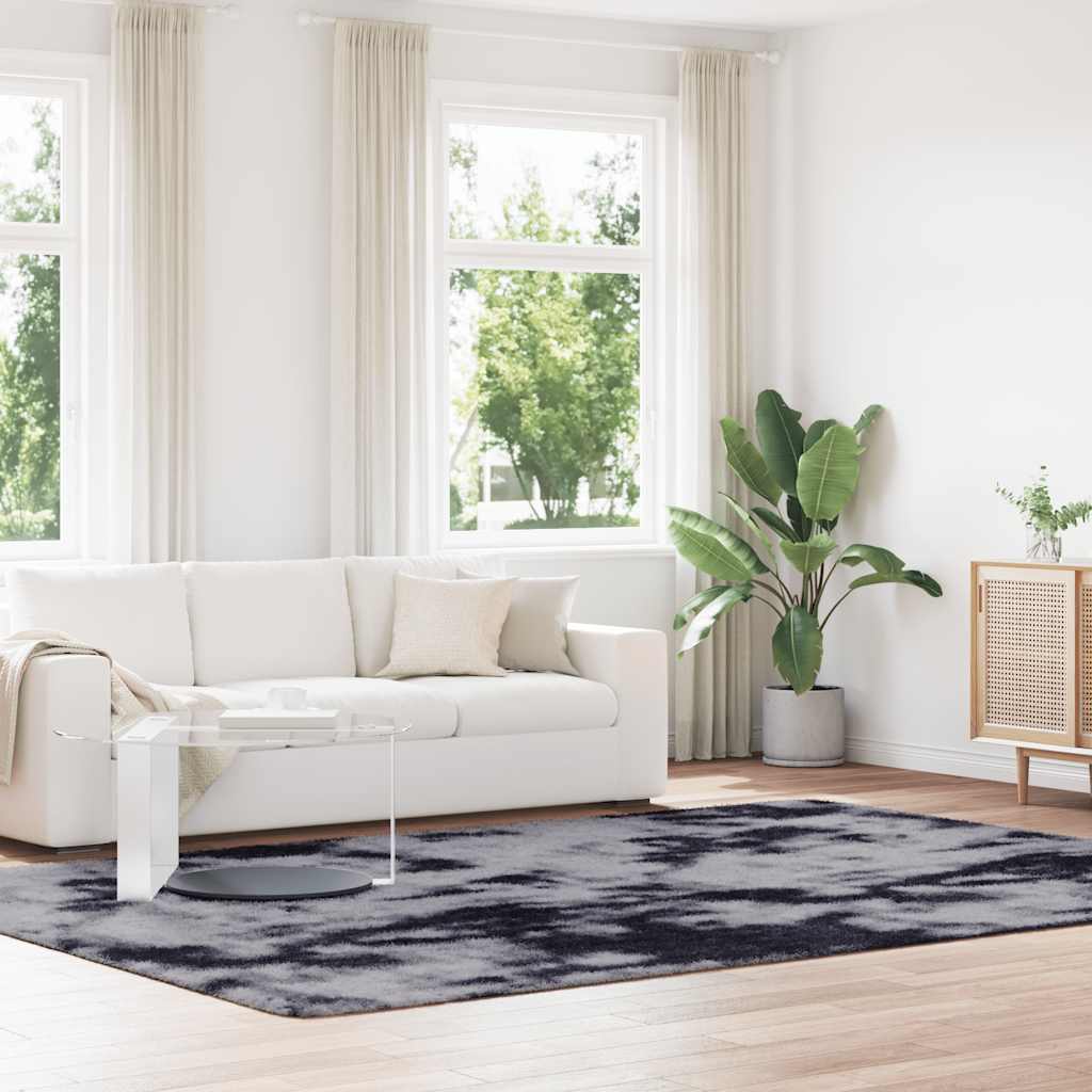 Tapete shaggy de pelo alto navarra 240x340 cm cinzento-escuro