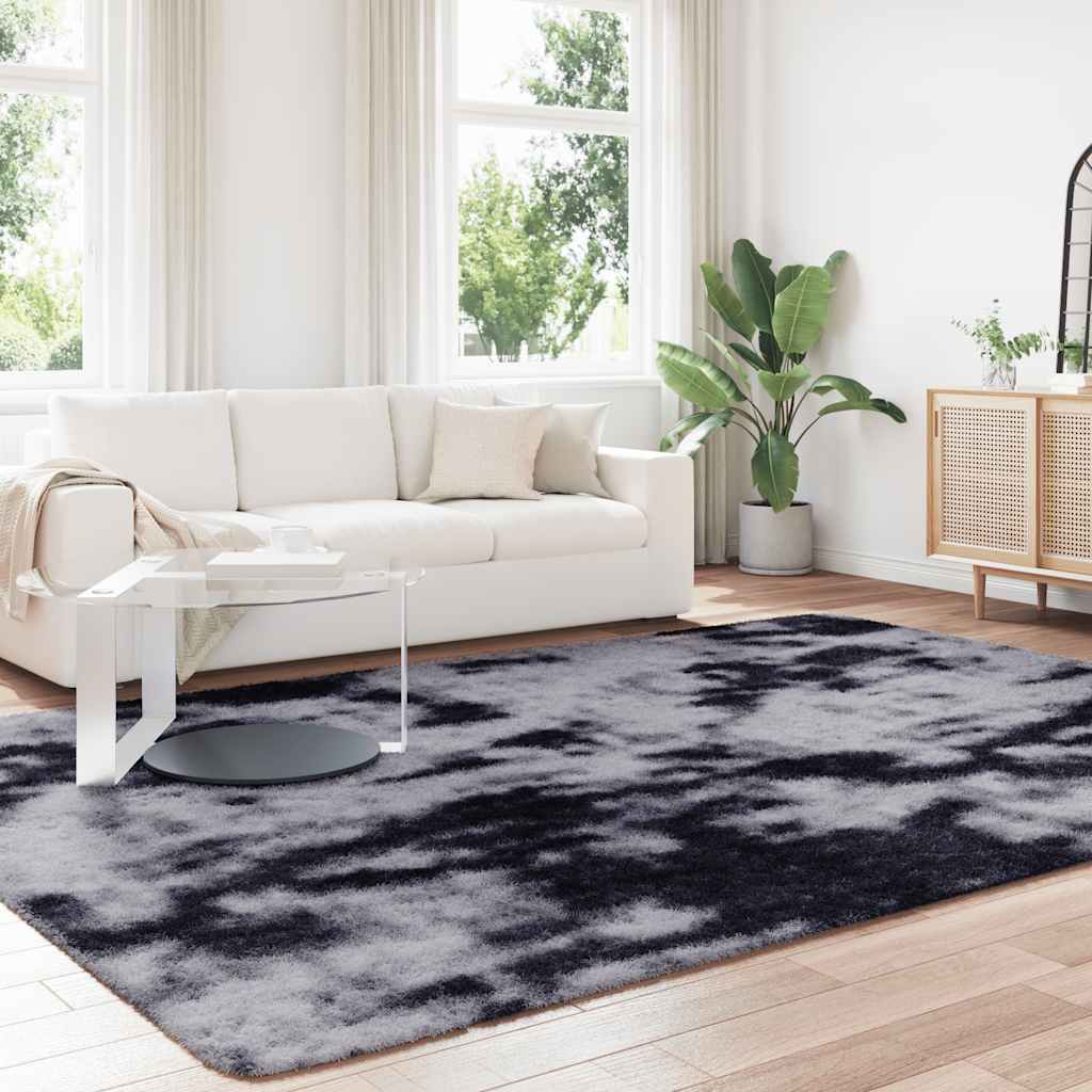 Tapete shaggy de pelo alto navarra 240x340 cm cinzento-escuro