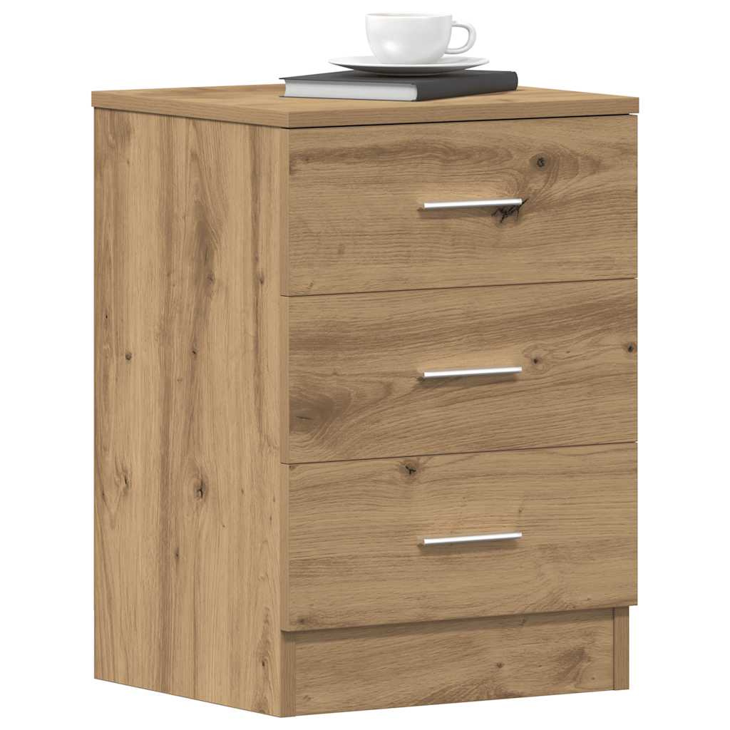 Mesa cabeceira 38x35x55 cm derivados madeira carvalho artisiano