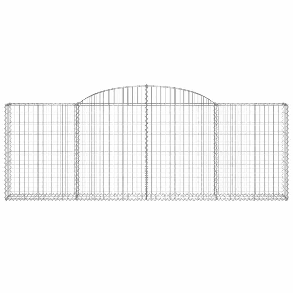 Cestos gabião arqueados 5pcs 300x30x100/120cm ferro galvanizado