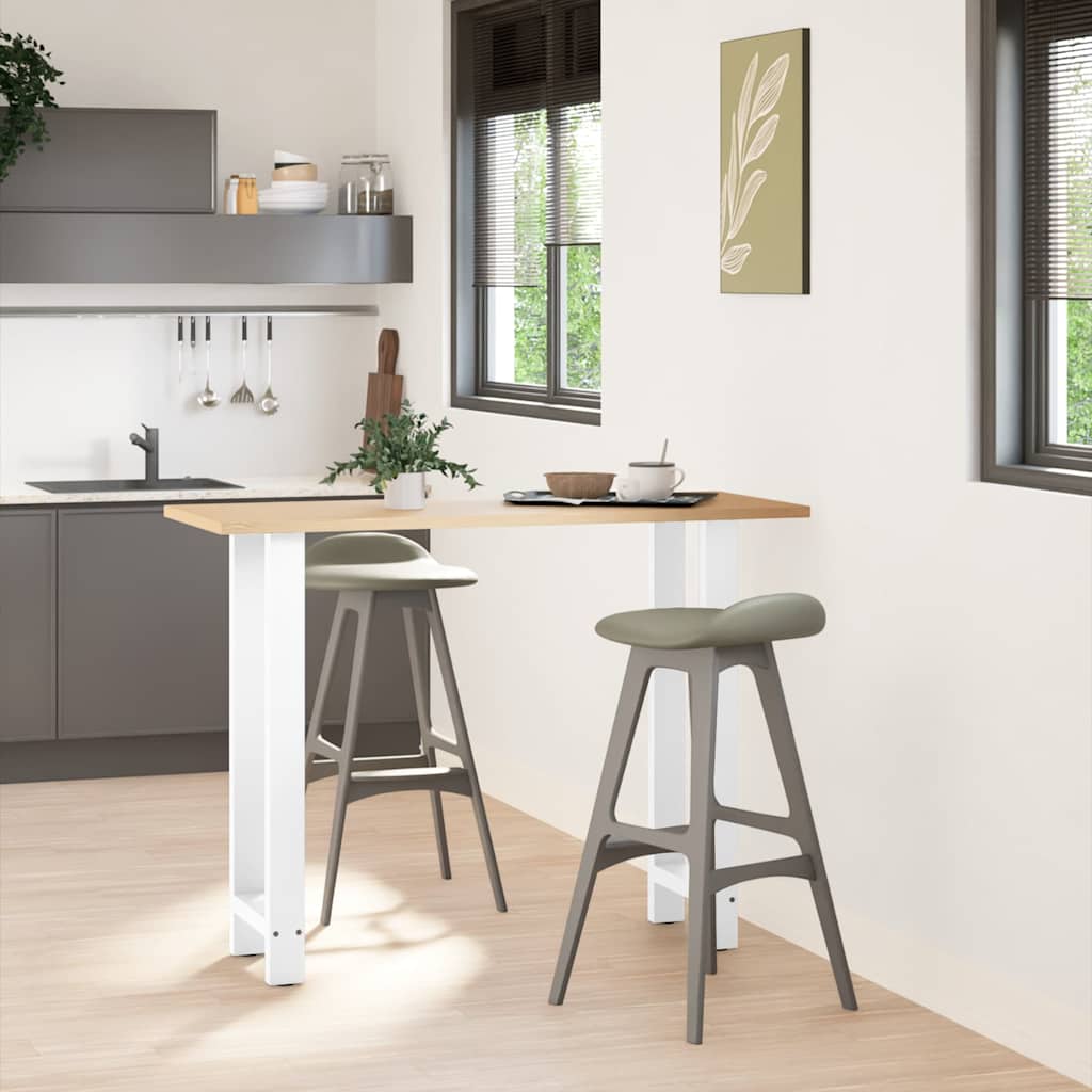Pés para mesa de bar , brancos, 2 peças, 50x(100-101) cm, aço