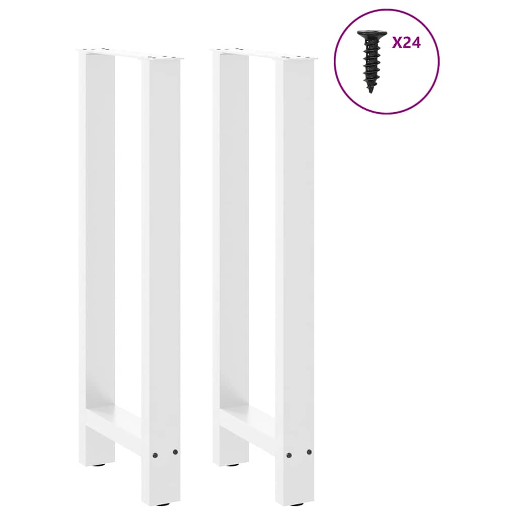 Pés para mesa de bar , brancos, 2 peças, 50x(100-101) cm, aço