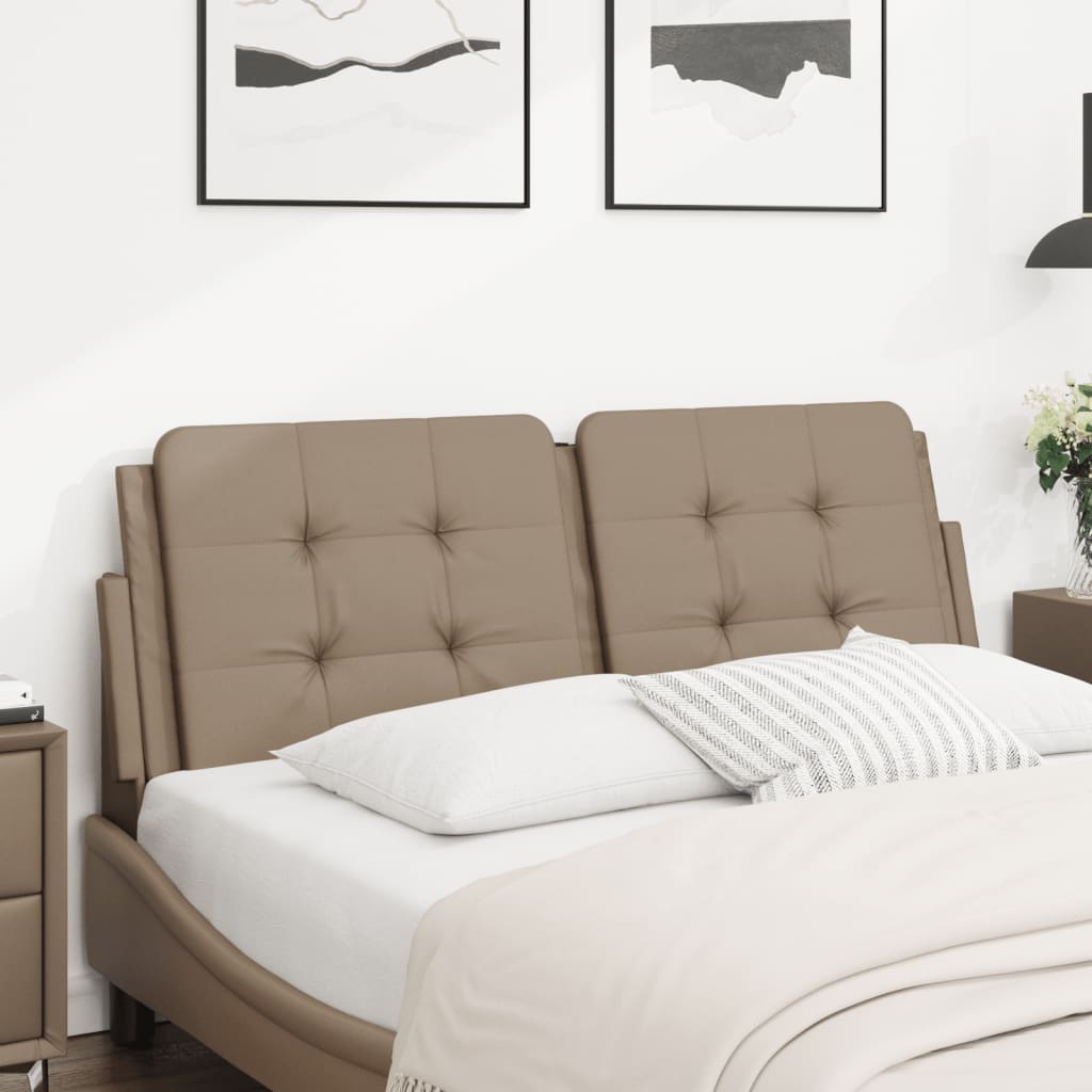 Almofadão de cabeceira zadar 140 cm couro artificial cappuccino
