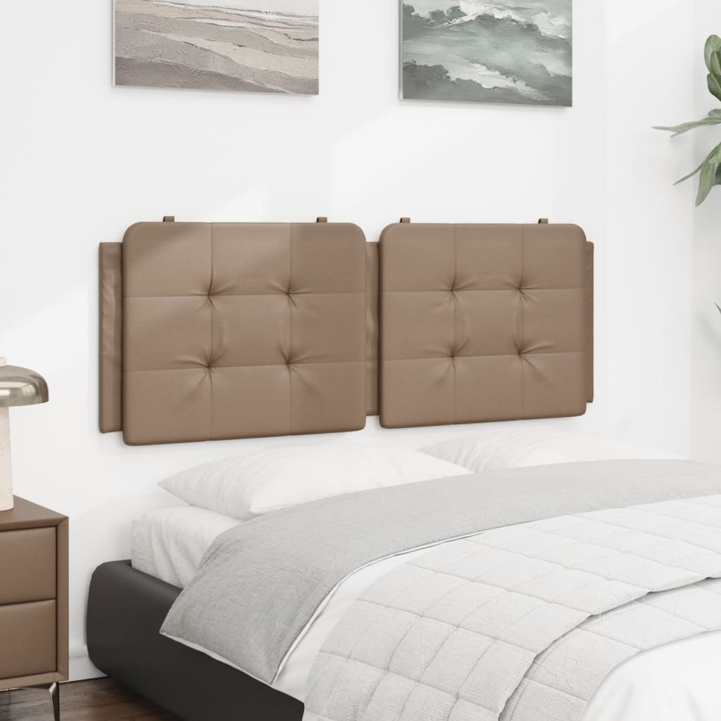 Almofadão de cabeceira zadar 140 cm couro artificial cappuccino