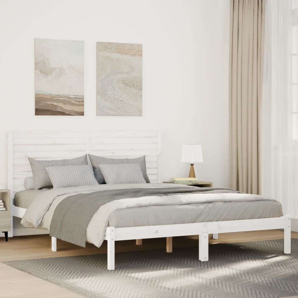 Cama extra longa sem colchão 140x210 cm madeira maciça