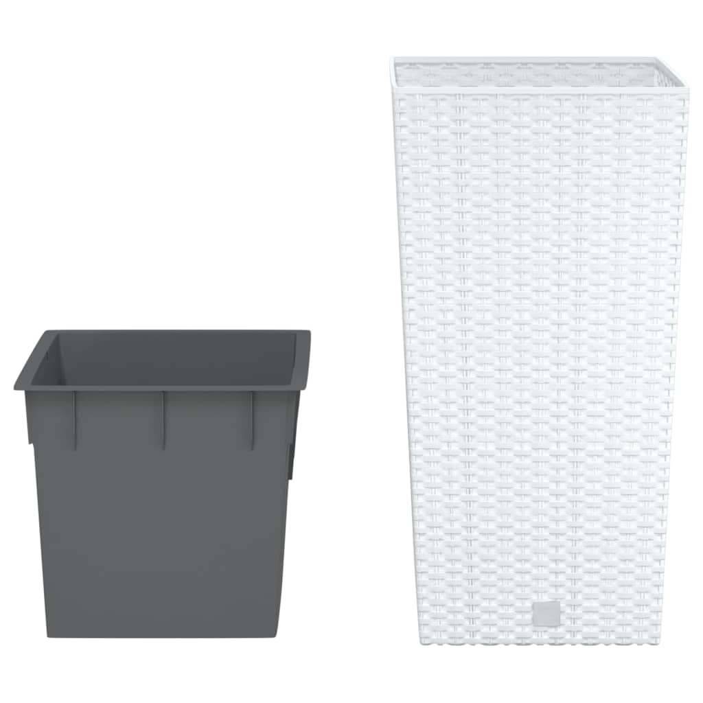 Vaso com interior removível 11/26,5 l vime PP branco