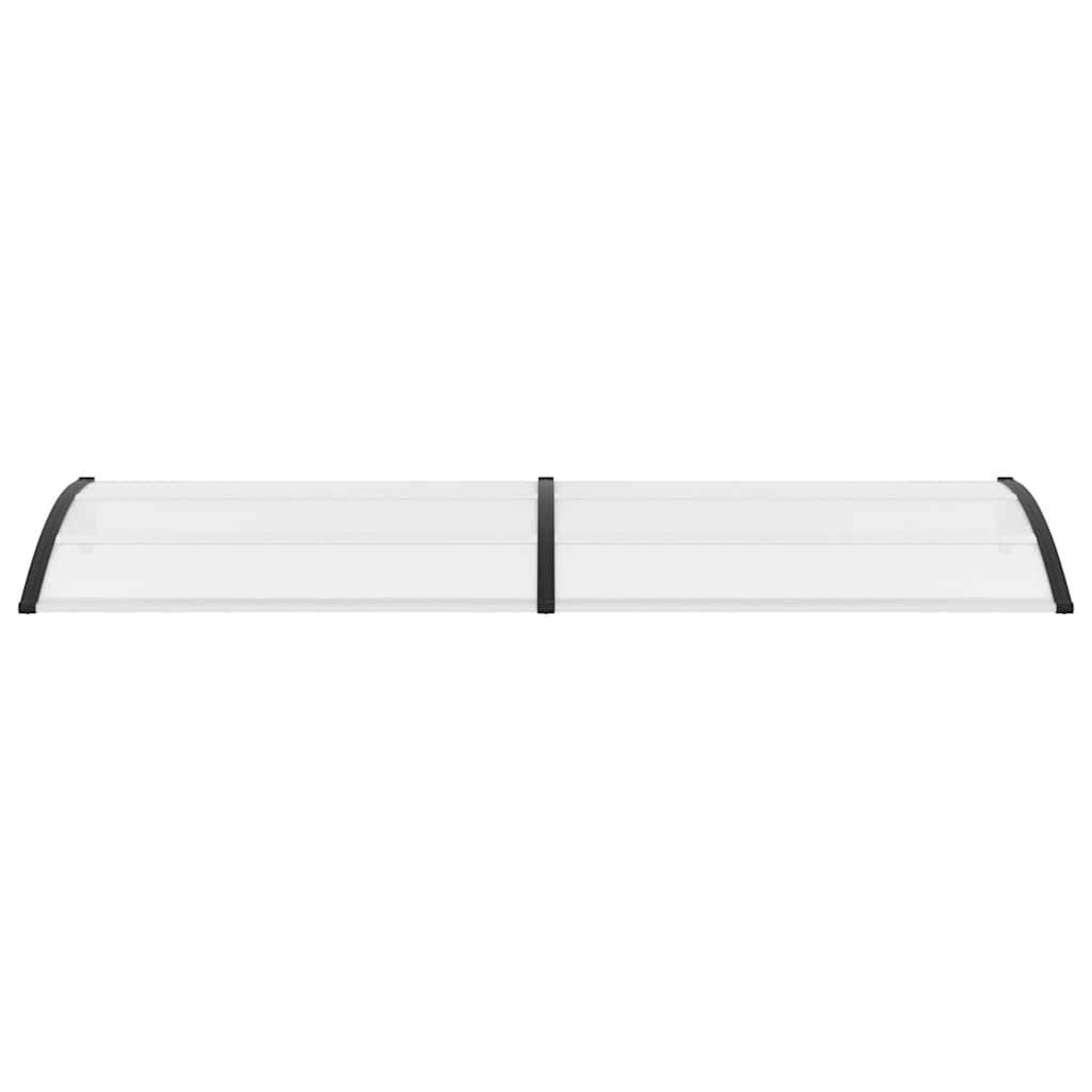 Toldo para porta 300x75 cm PC preto e transparente