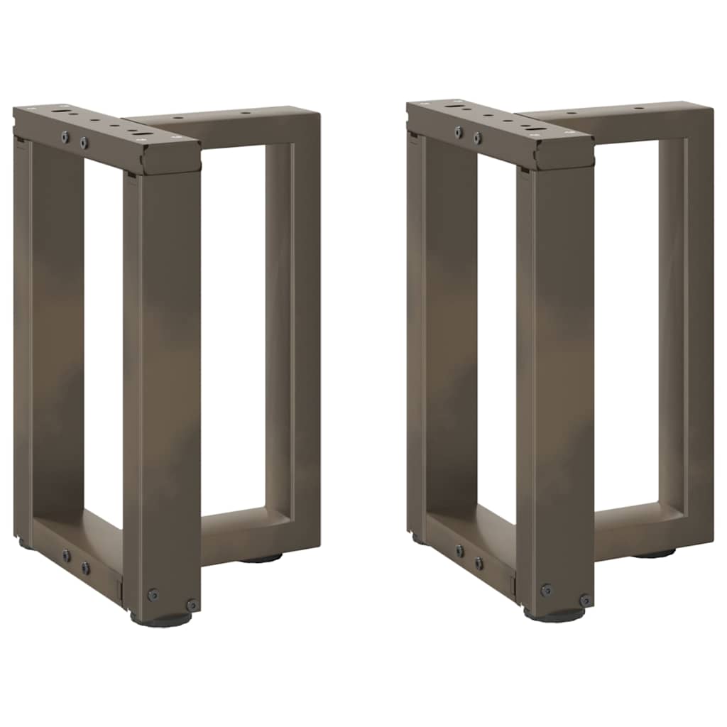 Pés para mesa de centro em forma de t, 2 peças, preto, 28x25x(42-43) cm, aço