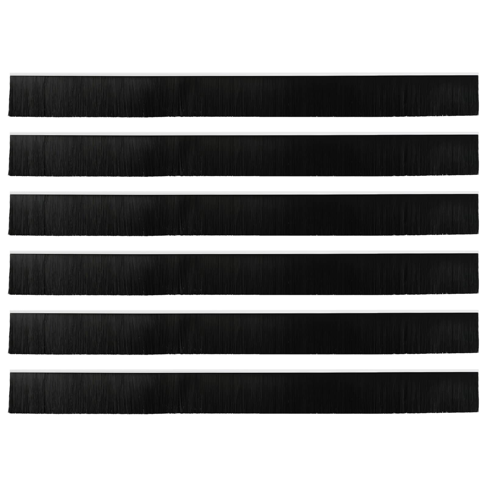 Selos de escovas para porta auto-adesivos 6 unid. branco 100 cm