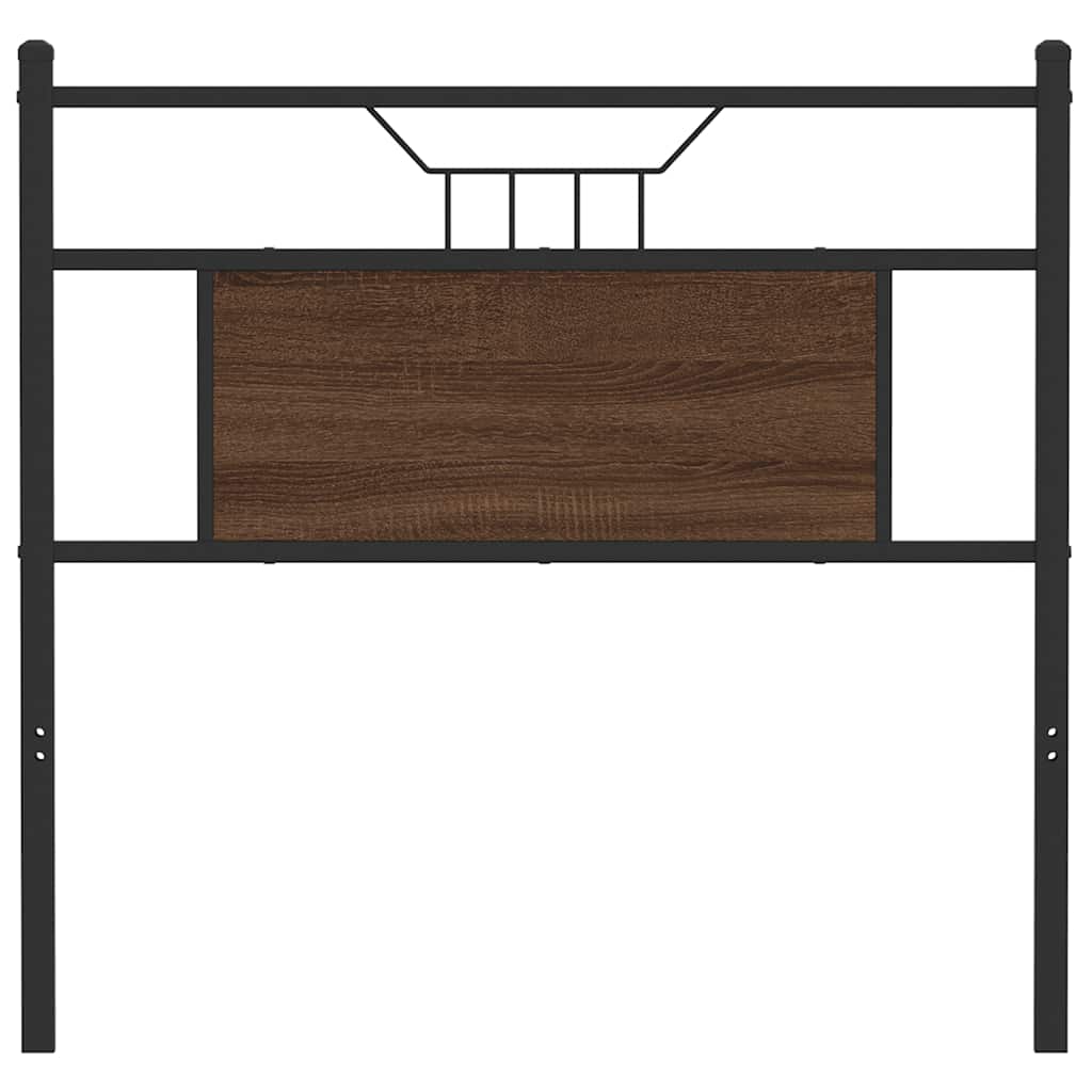 Cabeceira de substituição 80 cm derivados madeira/aço carvalho castanho