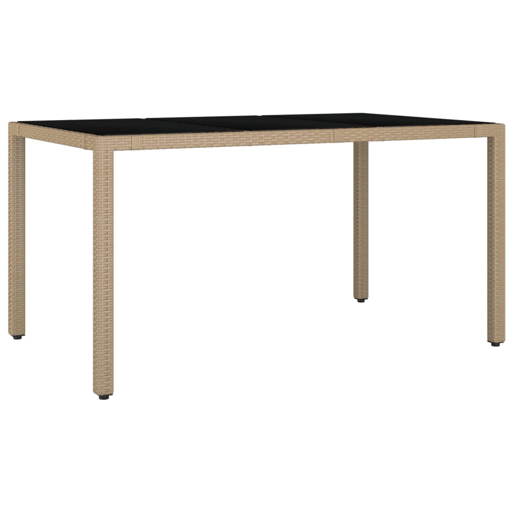 5 Pcs conjunto de jantar p/ jardim com almofadões vime PE bege