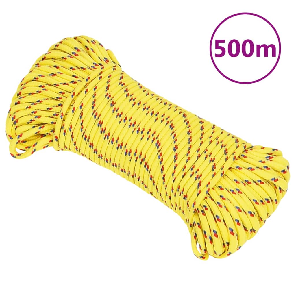 Corda de barco 5 mm 500 m polipropileno amarelo