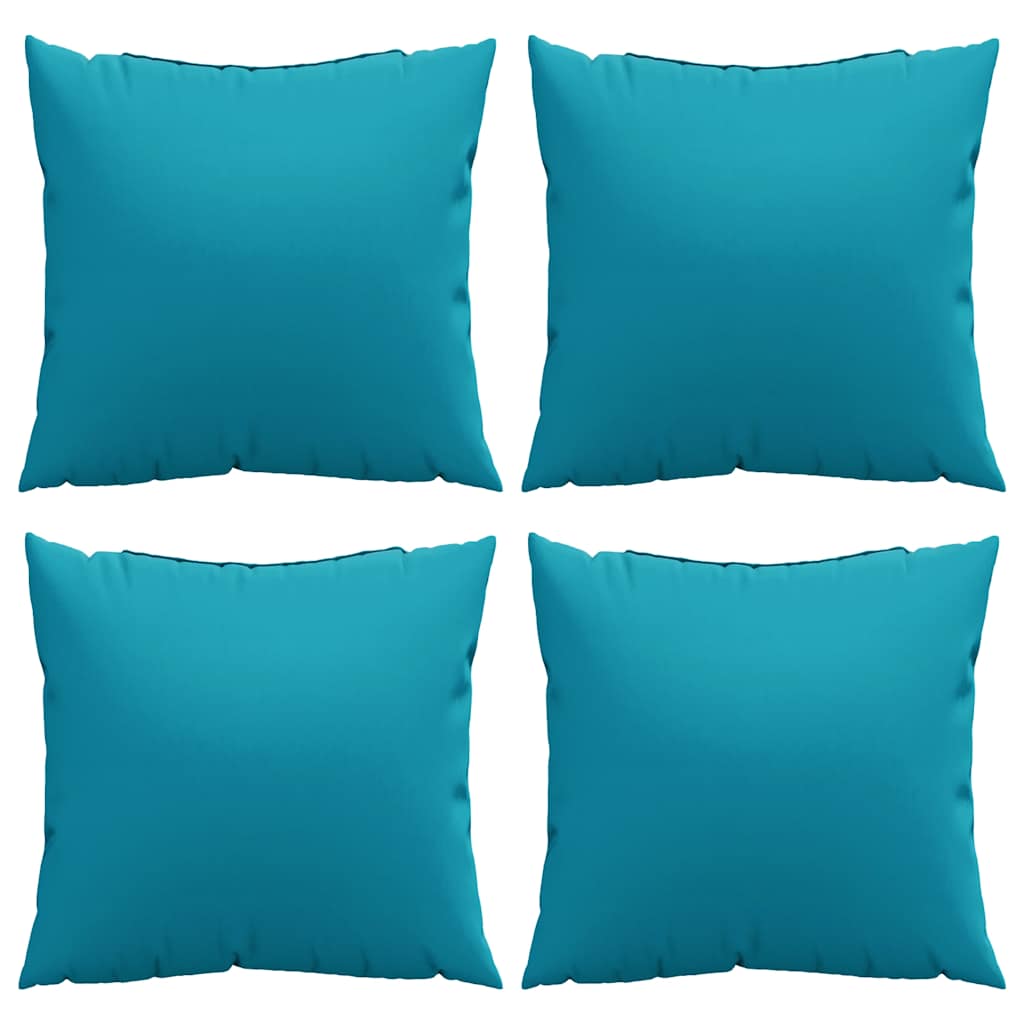 Conjunto de 4 almofadas para sofá, azuis, 60x60 cm, em tecido