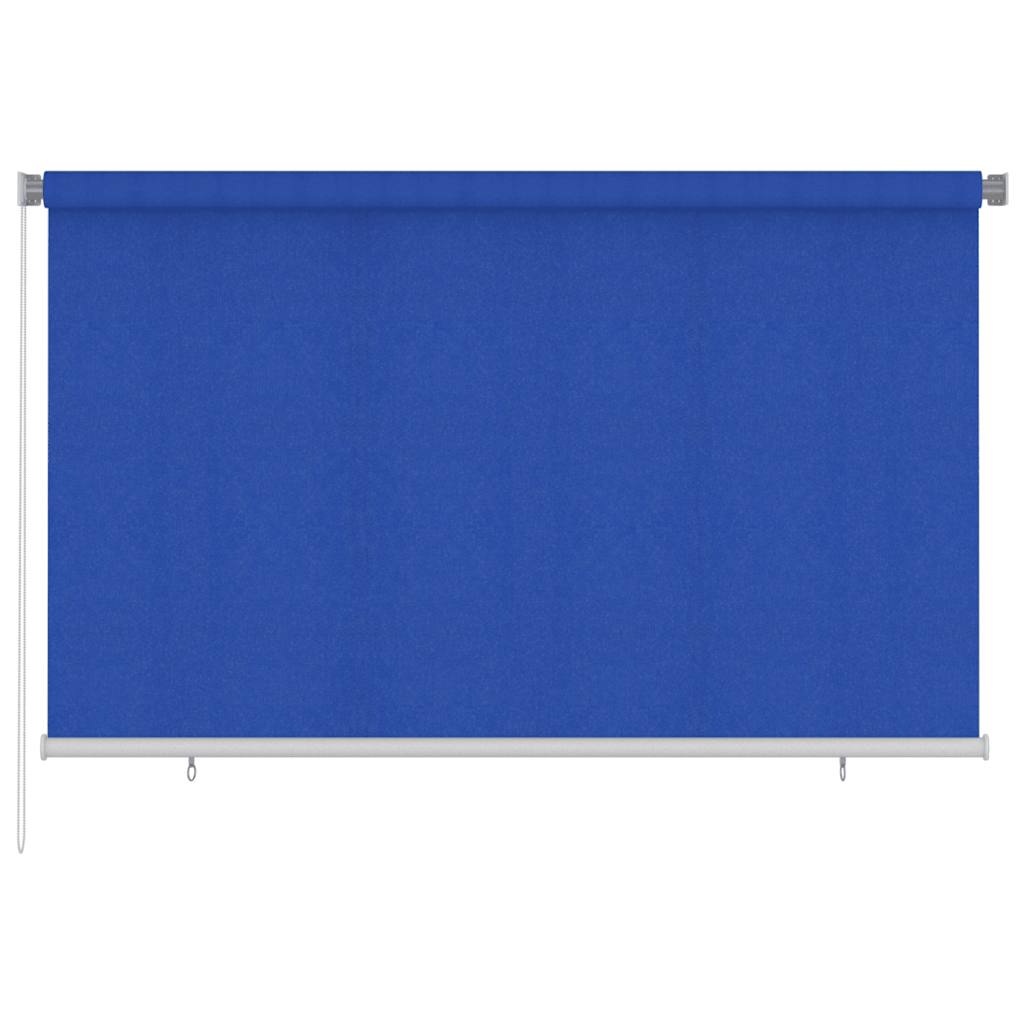 Estore de rolo para exterior 245 (l) x 140 (a) cm azul HDPE