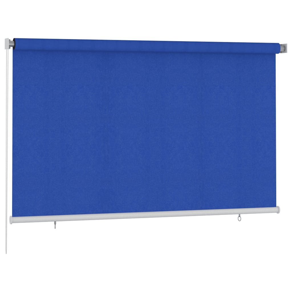 Estore de rolo para exterior 245 (l) x 140 (a) cm azul HDPE