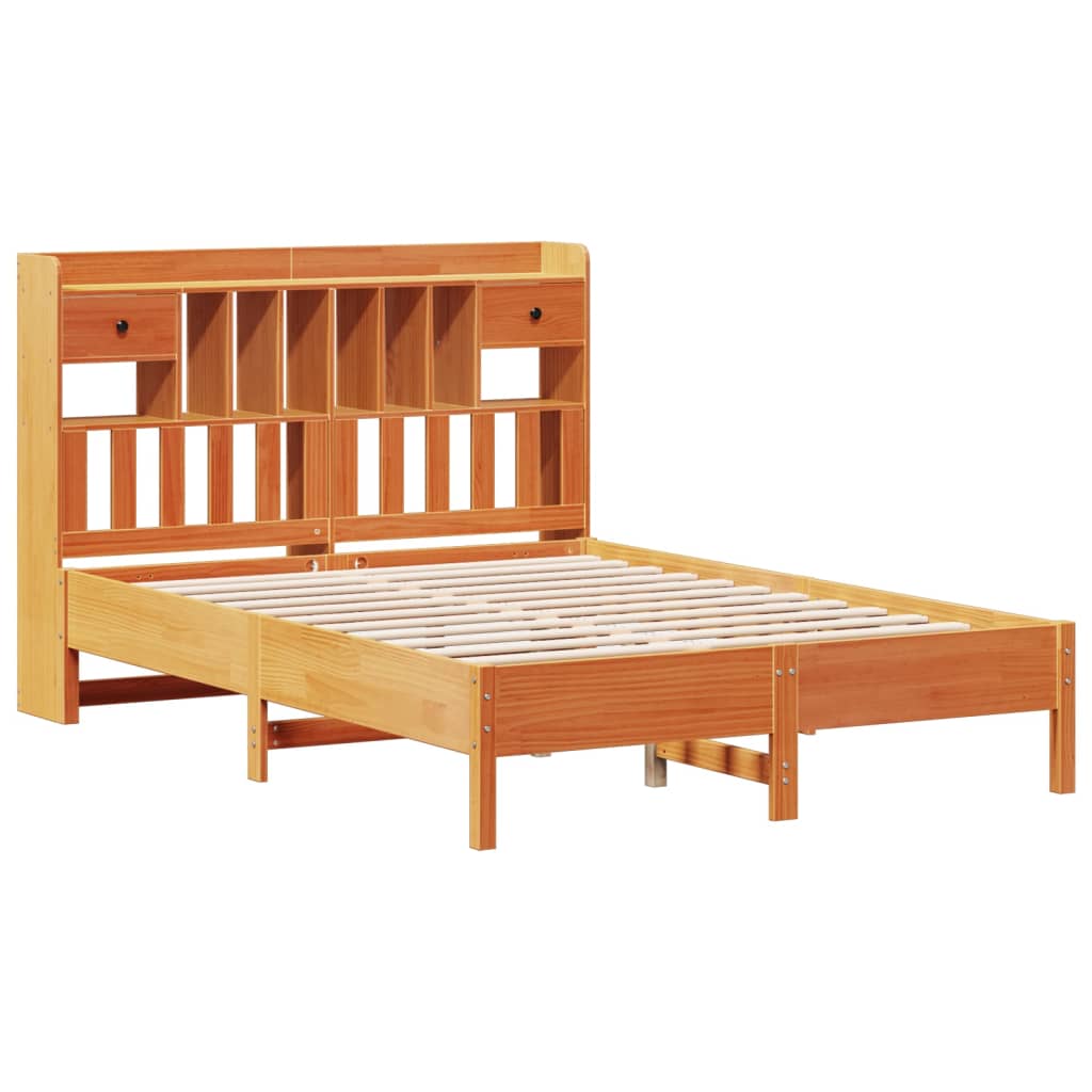 Cama com estante sem colchão 160x200 cm pinho maciço