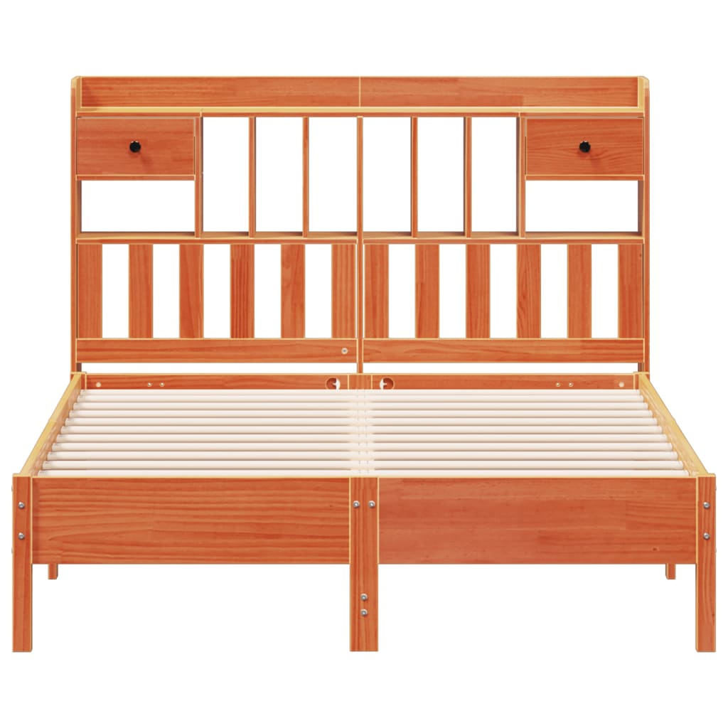 Cama com estante sem colchão 160x200 cm pinho maciço